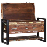 Storage Box Multicolour 80 x 35 x 45 cm Solid Reclaim wood 4015976