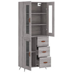 Highboard Grey Sonoma 69.5x34x180 cm Engineered Wood 3198575