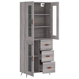 Highboard Grey Sonoma 69.5x34x180 cm Engineered Wood 3198575