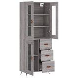 Highboard Grey Sonoma 69,5x34x180 cm Engineered Wood 3198575