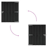 Garden Gate 100 x 112 cm WPC and Aluminium Black 42039044