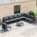 Garden Sofa Set with Cushion Anthracite Steel 3378994
