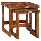 Nesting Tables 2 pcs Brown 46 x 46 x 45 cm Solid Reclaim Wood 4104558