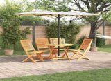 Garden Dining Set Folding 5 pcs Brown Solid Acacia Wood 3375700