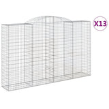 Arched Gabion Baskets 13 pcs 300x50x180/200 cm Galvanised Iron 3146784