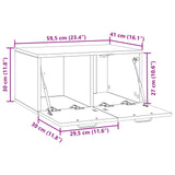 Wall-Mounted TV Cabinet Sonoma Oak 59.5 x 41 x 30 cm 898677