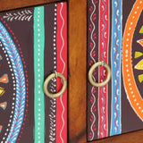 Shoe Cabinet Multicolour 90 x 35 x 40 cm Solid Acacia Wood 4016514