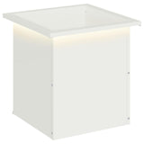Garden Planter with LED White 40 x 40 x 40 cm Steel 8008128