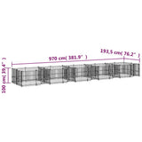 Outdoor Dog Kennel Steel 18,77 m 3124667