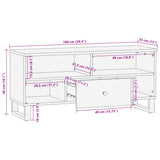 TV Cabinet 100x33x46 cm Solid Wood Reclaimed&Engineered Wood 351972
