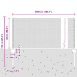 Welded Wire Fence with Posts 10 x 0.6 m Galvanised Steel Silver 3336317