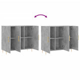 Sideboard Concrete Grey 90x34x80 cm Engineered Wood 828096