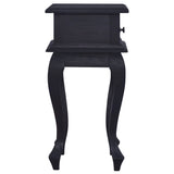 ZNTS Bedside Table Light Black Coffee 35x30x60cm Solid Mahogany Wood 288820