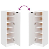 Shoe Cabinet White 30x35x100 cm Engineered Wood 811430