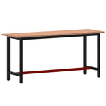 Workbench 180x55x81.5 cm Solid Wood Beech and Metal 3188906