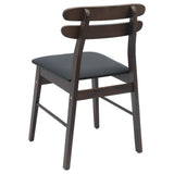 Dining Chair 2 pcs Light Brown and Black Solid Rubber Wood 42020511