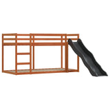 Bunk Bed without Mattress with Slide White and Black 90x200 cm 3284167