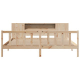 Bookcase Bed without Mattress 180x200 cm Super King Solid Wood Pine 3321663