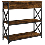 Console Table Smoked Oak 75x28x75 cm Engineered Wood 834197