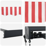 Awning Red and White 350 x 250 x 165 cm Polyester and Aluminium 3330282
