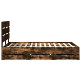 Bed Frame with Drawer Smoked Oak 120 x 190 cm Engineer Wood 3411851