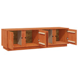 TV Cabinet Wax Brown 140 x 40 x 40 cm Solid Pine Wood 870000