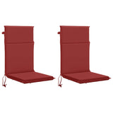 High Back Chair Cushion GEMERT 2 pcs 100% Polyester Wine Red 945771
