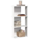Bookcase 3-Tier White 60x30x120 cm Engineered Wood 860265