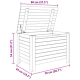 Storage Box with Lid RANA 80x49x54 cm Solid Wood Pine 4002321