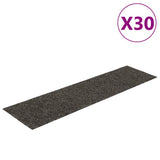 Stair Mats Self-adhesive 30 pcs 76x20 cm Anthracite Rectangular 3365729