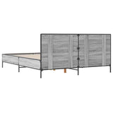 Bed Frame without Mattress Grey Sonoma 140x190 cm 3280035