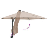 Garden Parasol Taupe 248 x 248 x 148 cm Polyester and Steel 42003246