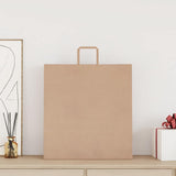 Paper Bags 250 pcs with Handles Brown 45x17x48 cm 4101821