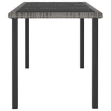 Outdoor Dining Set Grey and Black 3100418