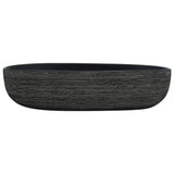 Countertop Basin Grey and Black Oval 59x40x14 cm Ceramic 155109