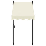 Retractable Awning Cream 100x150 cm Fabric and Steel 368743