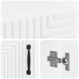 Bathroom Cabinet with Open Shelf HAARLEM High Gloss White 896819