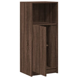 Sideboard with LED Brown Oak 42.5x34x100 cm Engineered Wood 852158