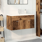 Sink Cabinet with Built-in Basin Old Wood Engineered Wood 3328909