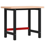 Workbench 100x60x83 cm Solid Wood Beech Rectangular 3309661