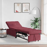 Sofa Bed Wine Red 194 x 50 x 82 cm Plywood 42008585