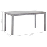 Outdoor Table And Chair Grey Wash Solid Acacia Wood Large 45941
