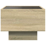 Side Table with LED Sonoma Oak 40x40x30 cm Engineered Wood 847499