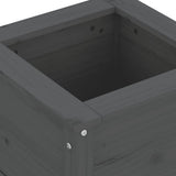 Garden Planter Grey 40x40x39 cm Solid Wood Pine 825249