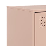 Bedside Cabinet Pink 34.5x39x62 cm Steel 841777