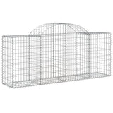 Arched Gabion Baskets 40 pcs 200x50x80/100 cm Galvanised Iron 3146317