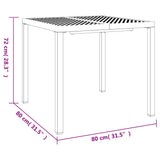 Garden Dining Set Anthracite Powder-Coated Steel 3 Piece Set 3187997