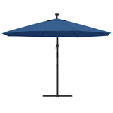 Cantilever Garden Parasol with LED Lights Azure Blue 350 cm 313785