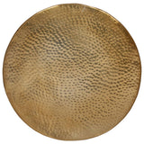 Coffee Table Hammered Aluminium 50x30 cm Brass 359610