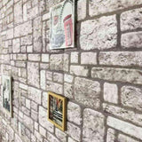3D Wall Panels with Grey Brick Design 10 pcs EPS 147205